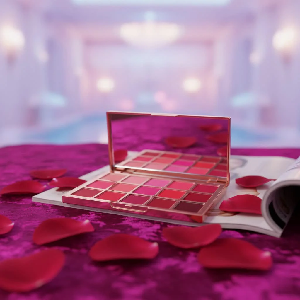Assortment of blush palette shades