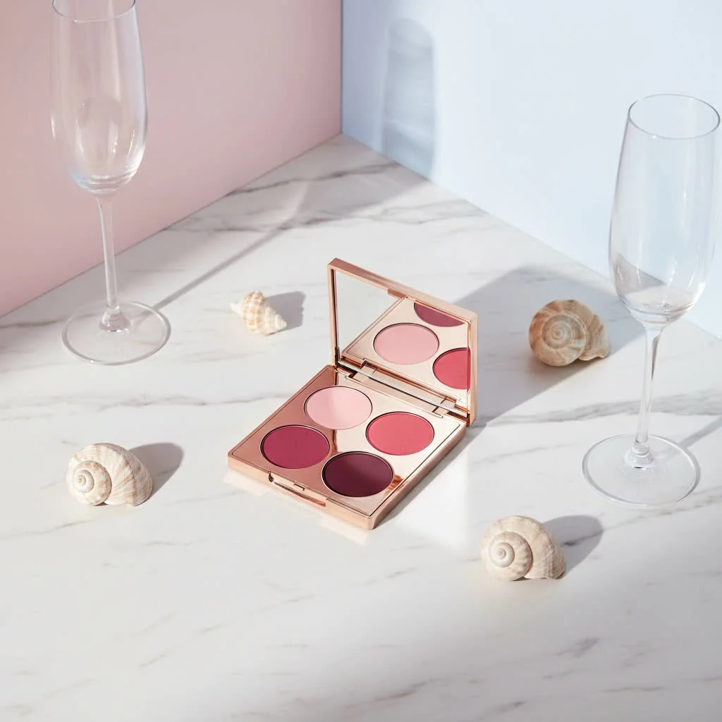 ColourPop blush palette with various shades and finishes