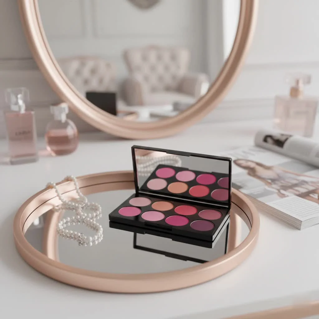 Assorted blush powder palette shades