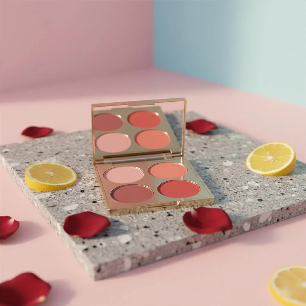 BH Cosmetics 10 Color Professional Blush Palette with various shades